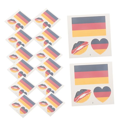 MERRYHAPY 75 Blatt Patriotischer Aufkleber Fußball-gesichtsaufkleber Helmaufkleber Tätowierung Der Nationalflagge Länderaufkleber Aufkleber Für Wasserflaschen Deutsch Landkartenaufkleber von MERRYHAPY
