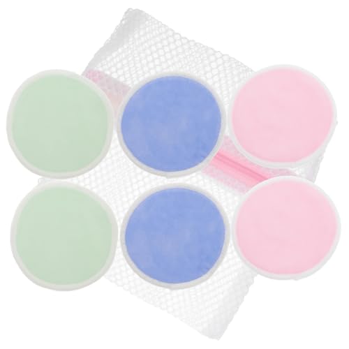 MERRYHAPY 7stücke Bambusfaser-pads Wiederverwendbar Gesichtspuff Make-up-entferner-pad Für Hautpflege Set Mit Tasche in Blau Grün von MERRYHAPY