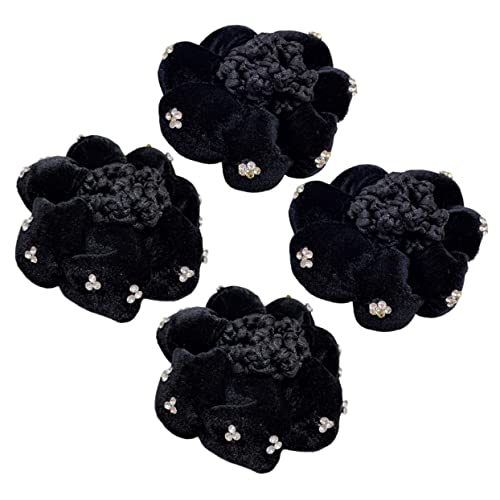 MERRYHAPY 2 Sets Haar-accessoires Flechten Haarnetz Für Frauen Elegantes Haarknoten-abdeckungsnetz Kuyate Ballett-haarknotennetz Haarknotenhalter Haarwickel 4 Stück * 2 von MERRYHAPY