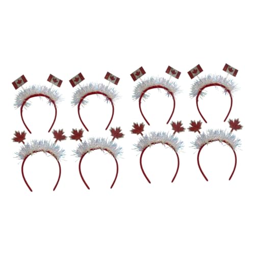 MERRYHAPY 2sets Festival Haarband Kanada Flagge Dekoration Party Kopfschmuck Karneval Zubehör Design 4 Stücke * 2 von MERRYHAPY