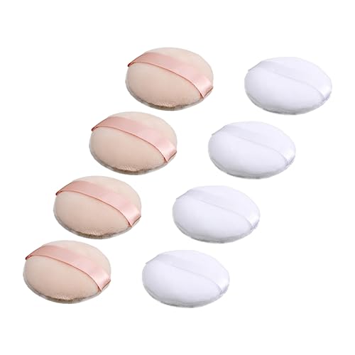 MERRYHAPY 8 Stück Make up Puderquaste Hautfreundlich Rund Für Lockeres Puder Wiederverwendbar Für Damen Make up von MERRYHAPY