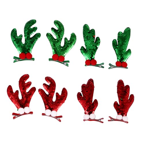 MERRYHAPY 8 Stück Geweih-design Mädchen-weihnachts-haarschmuck Pailletten Party-kopfschmuck Accessoire Für Fotografie Geburtstag von MERRYHAPY