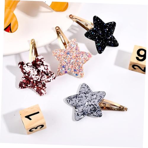 MERRYHAPY 8 Stück Teiliges Kleine Stern haarspangen für Mädchen Niedliche Snap Clips mit Glitzer Einfache Anwendung als Haarschmuck für Alltag Party und Geburtstage von MERRYHAPY