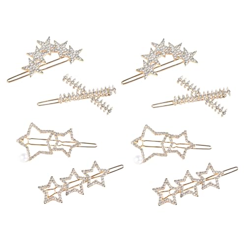MERRYHAPY 8stücke Goldener Kristall Haarspange Damen Kopfschmuck Haarspange Im Kristallstil Kopfschmuck Accessoire Frauen Schmuck Stil Hochzeit Braut von MERRYHAPY