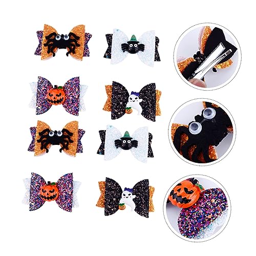 MERRYHAPY 8stücke Teiliges Bunte Halloween Haarschmuck Clips Mit Schleifen Und Von Spinnen Kürbissen Und Geistern Für Mädchen Zur Feier Von Festen von MERRYHAPY