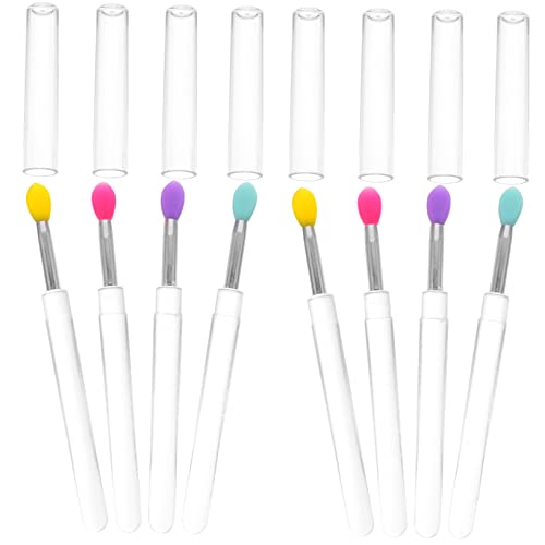 MERRYHAPY 8stücke Teiliges Silikon-lippenpinsel Mit Staubschutzdeckel Tragbare Makeup-tools Für Präzise Lippenanwendung Für Lippenmaske Und Lidschatten Leuchtenden Farben von MERRYHAPY