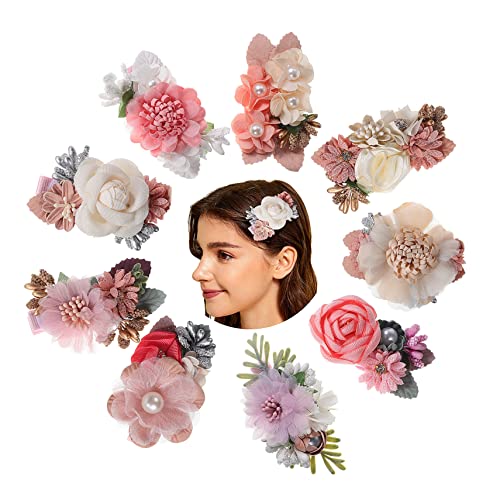 MERRYHAPY Blumen Haarspange 9 Stück Künstliche Blumen-haarspangen Haar-accessoires Boho Stil Für Damen Mädchen Party Urlaub von MERRYHAPY