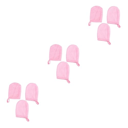 MERRYHAPY 9stücke Teiliges Aus Rosa Gesichtsreinigungshandschuhen Wiederverwendbare Make-up-entferner-pads Aus Weichem Material Für Effektive Gesichtsreinigung Und Sanfte Hautpflege von MERRYHAPY