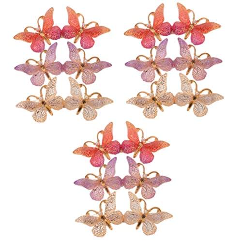 MERRYHAPY 9 Stk Schmetterlings-haarspange Alligator-haarspangen Für Haarspangen Für Mädchen Haarnadel Für Mädchen Haarschmuck Für Schmetterlingsclip Entenschnabel Metall Fräulein von MERRYHAPY