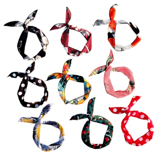 MERRYHAPY 9 Stück Teiliges Leopardenmuster Stirnband Flexiblem Metallkern Verstellbare Knot haarbänder für Damen und Mädchen Modische Haar accessoires für Vielseitige Stylings und Alltag von MERRYHAPY