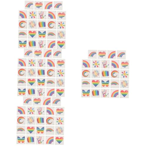 MERRYHAPY 96stücke Regenbogen Tattoos Temporäre Lgbt Pride Aufkleber Für Feiern Paraden Und Festivals Bunte Gesichtskleber Mit Einzigartigem Design von MERRYHAPY