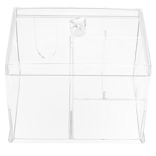 MERRYHAPY 1stück Desktop Kosmetik Organizer Mit Deckel Praktische Make-up Aufbewahrungsbox Für Lippenstifte Wattepads Und Kosmetikprodukte Transparentes Design Für Aufgeräumtes von MERRYHAPY