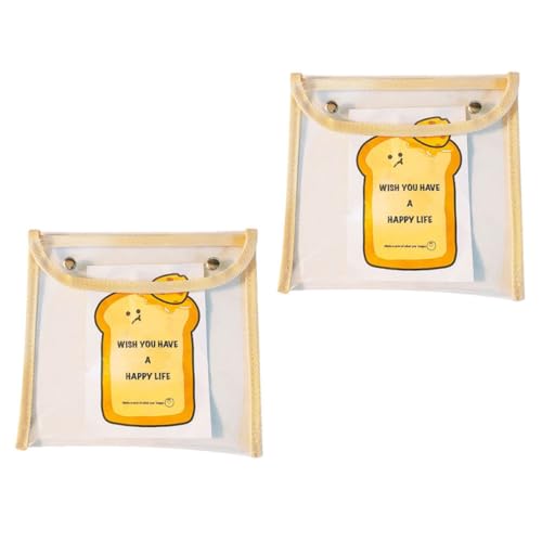 MERRYHAPY 2stücke Transparente Kosmetiktasche Mit Druckknopfverschluss wasserdichte Reisetasche Tragbarer Make-up-Organizer Für Damenhygieneartikel Aufbewahrungstasche Für Beauty-Produkte von MERRYHAPY
