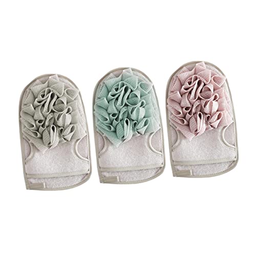 MERRYHAPY Badehandschuhe Duschhandschuhe Rückenschrubber Duschschrubber Peelinghandschuhe Körperschrubber Badetuch Satz von MERRYHAPY