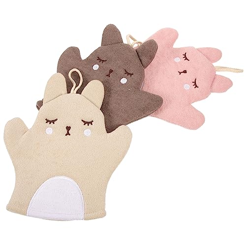 MERRYHAPY 3stücke Exfolierende Duschhandschuhe Doppelseitige Peeling-mitts Zur Hautreinigung Für Körperpflege Und Massage Sanfte Entfernung Abgestorbener Haut Für Männer Und Frauen von MERRYHAPY
