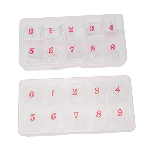 MERRYHAPY Boxen Künstlicher Fingernägel Französische Maniküre Aufkleber Weiß Und Transparent Selbstklebend Für Damen Und Mädchen Für Zuhause Salon von MERRYHAPY