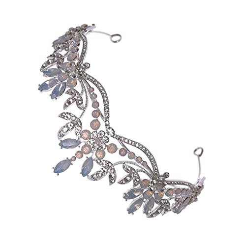 MERRYHAPY Braut Krone Kopfbedeckung Mit Strasssteinen Hochzeitskopfschmuck Aus Zinklegierung Für Erwachsene Modischer Brautschmuck von MERRYHAPY