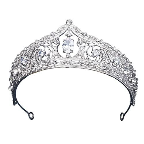 MERRYHAPY Strasskrone Kristall-brauttiara Geburtstagskrone Hochzeitsbrautkrone Für Frauen Mädchen Schmuck Elegante Kopfschmuck Für Hochzeit Party Fotoshow von MERRYHAPY