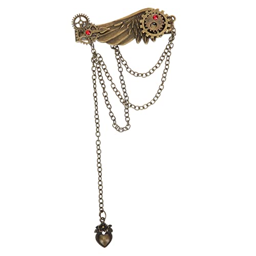 MERRYHAPY Punk Haarklammer Mit Flügel-design Und Schimmernder Kette Geeignet Für Damen Und Mädchen Haarspange Für Vintage Und Gothic- Für Haarschmuck Und MERRYHAPY Punk Haarklammer Mit Flügel-design Und Schimmernder Kette Geeignet Für Damen Und Mädchen Haarspange Für Vintage Und Gothic- Für Haarschmuck Und von MERRYHAPY