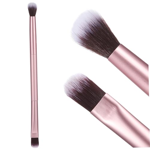 MERRYHAPY Doppelseitiger Kosmetikpinsel Doppelseitiger Makeup Brush mit Aluminiumgriff Premium Fasern für Natürliches Finish Tragbar für Augenbrauen und Lidschatten Geeignet für Damen und von MERRYHAPY