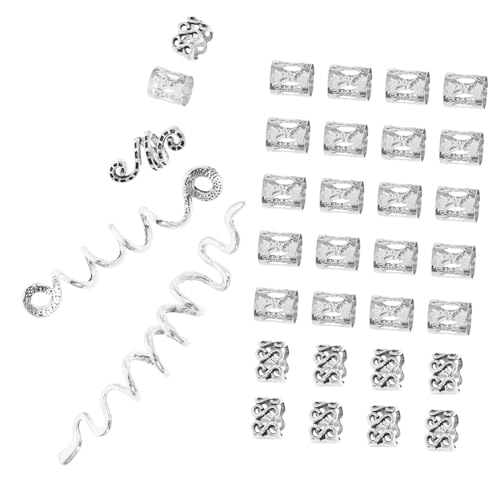 MERRYHAPY Haare Locken Dreadlock Zubehör Dread Beads Haarringe Haarschmuck Für Geflochtene Frisuren Spiralförmige Dreadlock Ringe Für Frauen Und Änner Dreadlocks Haargummi von MERRYHAPY