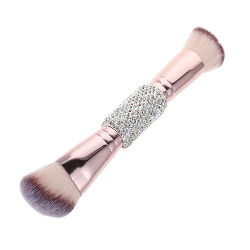 MERRYHAPY Dual-ended Make-up Pinsel mit Strassgriff für Foundation Puder und Gesichtskontur Weiche Borsten Präzises Blenden und Auftragen für Natürliches Finish bei Damen von MERRYHAPY