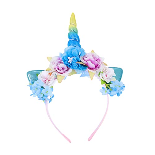 MERRYHAPY Einhorn Stirnband Ohr Stirnband Aus Horn Mädchenhaar Kopfbedeckungen Haarreifen Gefälschtes Blumenstirnband Haargummis Für Mädchen Kopfschmuck Aus Horn Stoff Hochzeit Zubehör Kind von MERRYHAPY