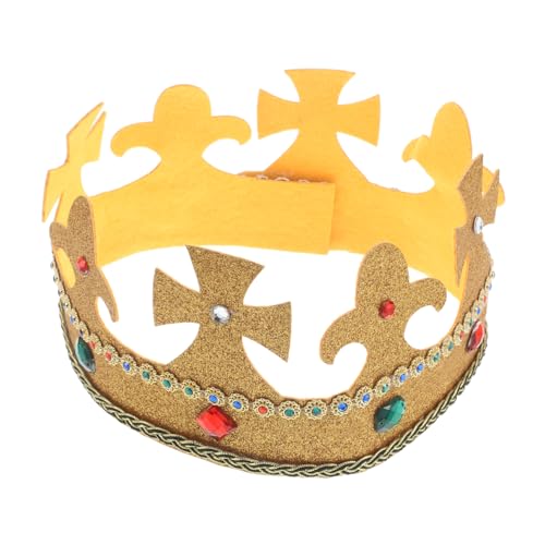 MERRYHAPY Mittelalterliche Königskrone Für Party Und Halloween-veranstaltungen Weiches Vliesmaterial Cosplay-kronenhut Mit Einzigartigem Design Langlebig Und Bequem von MERRYHAPY