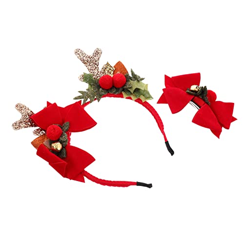 MERRYHAPY Weihnachts-haarband Geweih-stirnband-set Schleife Clip Für Partys Bälle Und Feiern von MERRYHAPY