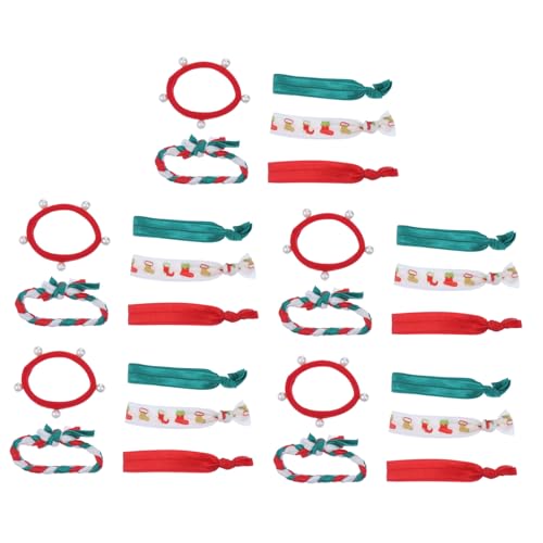 MERRYHAPY Elastische Haarbänder Weihnachts-pferdeschwanzhalter 25 Stück Haarbänder Schleife Für Frauen Party-haargummis von MERRYHAPY