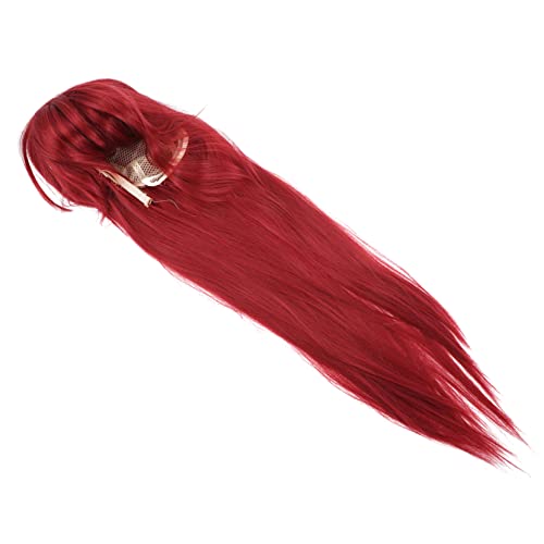 MERRYHAPY Elegante Glatte Perücke Synthetische Perücke Für Damen 61 Cm Hitzebeständig Schicke Kopfbedeckung von MERRYHAPY