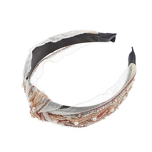 MERRYHAPY Klassisches Haarband Mit Perlen Und Strass Eleganter Haarschmuck Für Damen Für Partys Hochzeiten Und Besondere Anlässe Komfortabel Und Stilvoll Champagnerfarbe von MERRYHAPY
