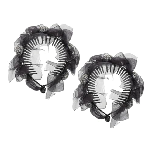 MERRYHAPY Elegante Haarklammer mit Schleife Mesh Stoff Haarschmuck für Damen Hochsteckfrisur Haarklammer mit Festem Halt Schonend für Dickes Haar für Alltag Party Hochzeit von MERRYHAPY