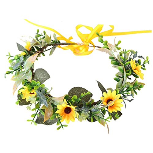 MERRYHAPY Blumenkranz Stirnband Künstliche Blumenhaarschmuck Leichtes Material Für Party Fotoshootings Und Cosplay von MERRYHAPY