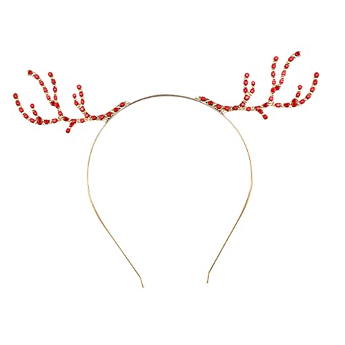 MERRYHAPY Weihnachts-rentier-kopfschmuck Mit Strasssteinen Stirnband Aus Legierung Haar-accessoire Für Festliche Anlässe von MERRYHAPY