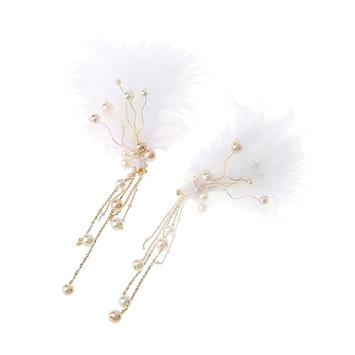 MERRYHAPY 2stücke Legierung Federhaarnadeln Haarspangen Für Mädchen Vintage Fee Haar Ornament Mit Quaste von MERRYHAPY