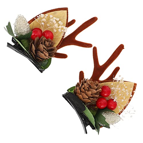 MERRYHAPY Entzückende Weihnachten Rentier Geweih Haarnadeln Kinder Haarnadel Set Für Party Karneval Decor von MERRYHAPY
