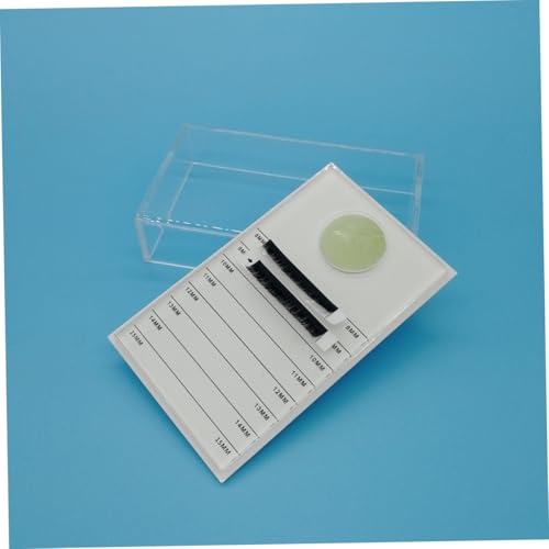 MERRYHAPY Eyelash Extension Aufbewahrungsbox Weiß Acryl Lash Palette mit Deckel Tragbar Lash Organizer für Kosmetik und Wimpernverlängerung Salon und Privatgebrauch von MERRYHAPY