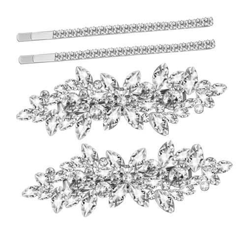 MERRYHAPY 4stücke Strass-haarspangen Für Bräute Elegante Hochzeits-haaraccessoires Verzierte Haarnadeln Für Frauen Und Mädchen Für Besondere Anlässe von MERRYHAPY