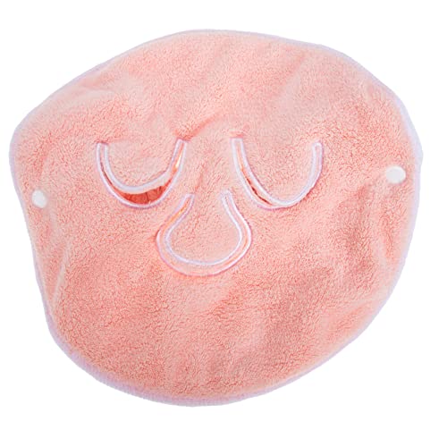 MERRYHAPY Korallenvlies Gesichtsmaske Handtuch Feuchtigkeitsspendendes Dampfhandtuch Waschbar Rosa Für Spa Und Zuhause Mit Abnehmbaren Bändern von MERRYHAPY