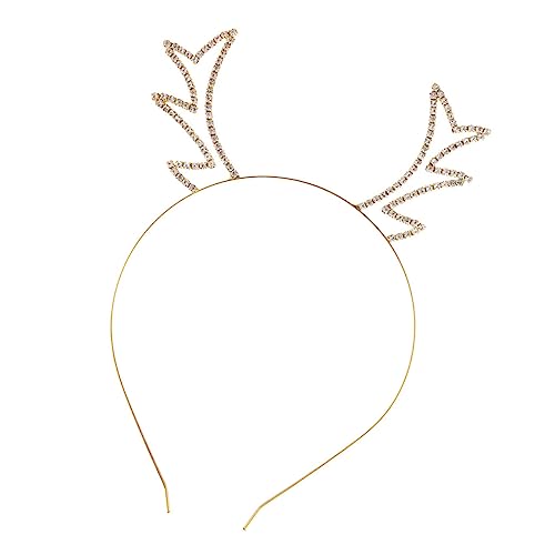 MERRYHAPY Geweih-stirnband Mit Kristall-strass Weihnachts-haarreif Festlicher Kopfschmuck Für Kopfbedeckung von MERRYHAPY