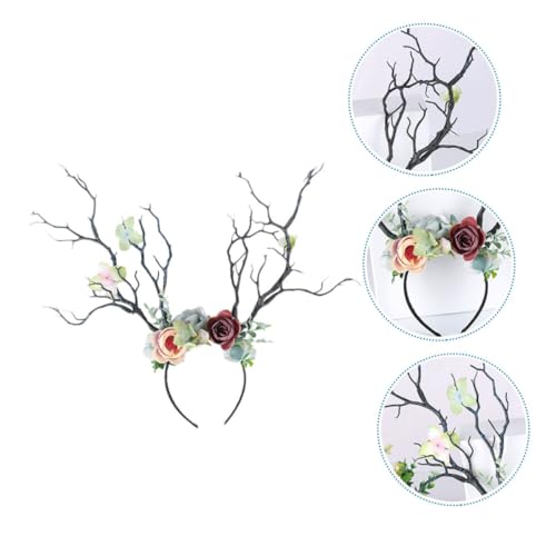 MERRYHAPY Geweihstirnband Für Weihnachten Geweih-haarband Aus Hochwertigem Material Weihnachts-kopfschmuck Für Elch-haarreif Für Alltag Und Fotoshootings von MERRYHAPY