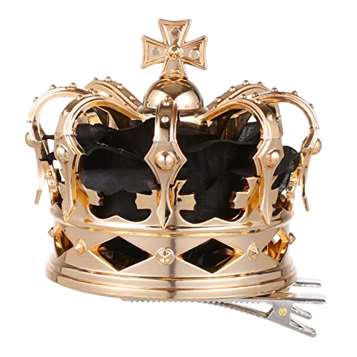MERRYHAPY Goldene Krone Haarnadel Halloween Krone 3D Krone Haarnadel Halloween Haar Zubehör Party Kopfschmuck für Frauen von MERRYHAPY