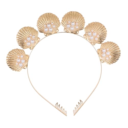 MERRYHAPY Stirnband Aus Legierung Mit Muschelmuster Haarband Für Mädchen Stilvoller Kopfschmuck Für Party Und Alltag von MERRYHAPY