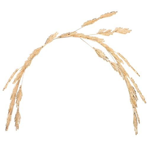 MERRYHAPY Goldfarbener Verstellbarer Brautschmuck mit Blattdesign Langlebiges Metall Haarreif für Hochzeit Party Ball Elegantes Kopfschmuck Accessoire für Braut und Festliche Anlässe von MERRYHAPY