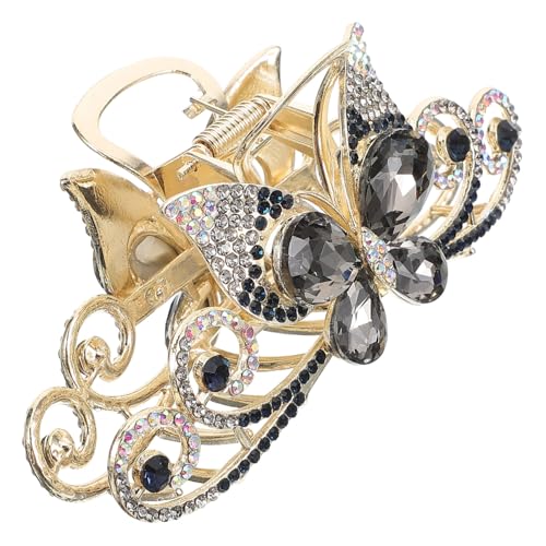 MERRYHAPY Große Haarklammer mit Klemmdesign und Funkelnden Strasssteinen Rutschfeste Haarklammer für Dickes Haar Eleganter Haarschmuck für Frauen und Vielseitige Frisuren Sicherer Halt von MERRYHAPY