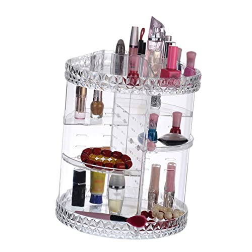 MERRYHAPY Großer Kosmetik-organizer Aus Acryl Mit Rautenmuster Drehbares Make-up-organizer-tablett Für Frauen MERRYHAPY Großer Kosmetik-organizer Aus Acryl Mit Rautenmuster Drehbares Make-up-organizer-tablett Für Frauen von MERRYHAPY