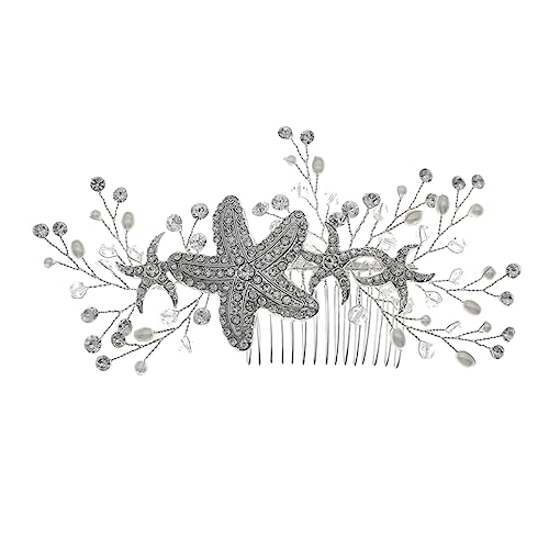 MERRYHAPY Haarkamm Mit Sternen Und Perlen Für Damen Hochzeitsaccessoire Mit Strasssteinen Haarclip Für Hochzeit Und Besondere Anlässe von MERRYHAPY