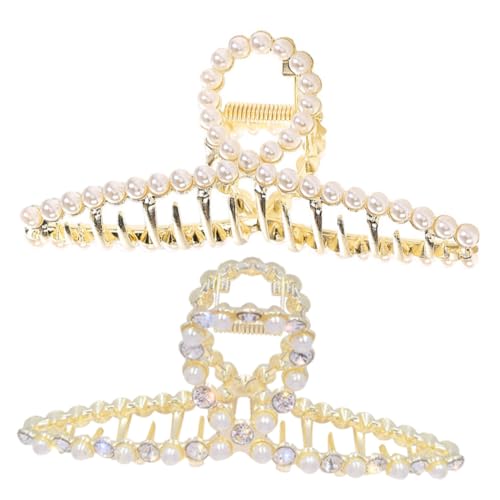 MERRYHAPY 2er Satz Haarklammern Aus Metall Für Frauen Haarspangen Mit Perlen Für Mädchen Haaraccessoires Zum Stylen von MERRYHAPY