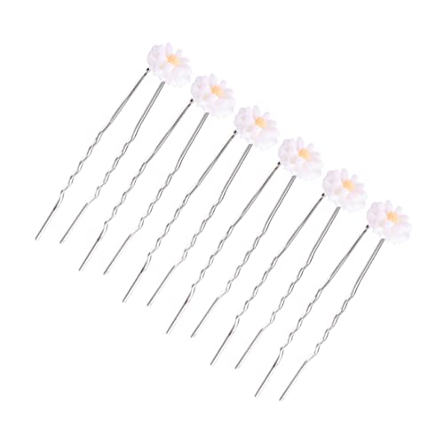 MERRYHAPY Gänseblümchen-haarnadeln U-form Kunstharzblumen Haarschmuck Elegante Damen Accessoires Langlebige Haarnadeln Mit Blumen Schöne Haarschmuck Für Anlässe von MERRYHAPY